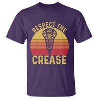 Funny Lacrosse Lax Goalie Goalkeeper T Shirt Respect The Crease