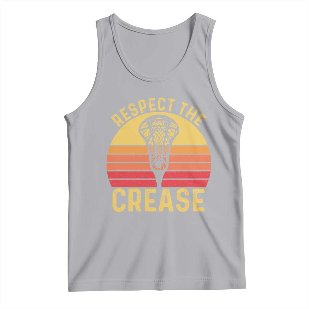 Funny Lacrosse Lax Goalie Goalkeeper Tank Top Respect The Crease