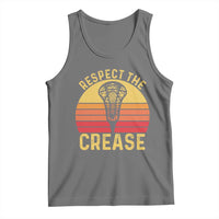 Funny Lacrosse Lax Goalie Goalkeeper Tank Top Respect The Crease