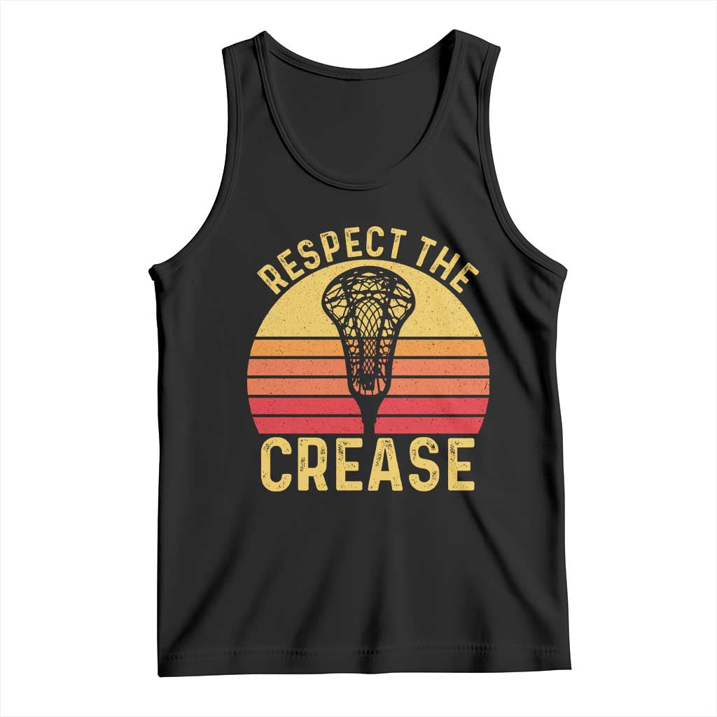 Funny Lacrosse Lax Goalie Goalkeeper Tank Top Respect The Crease
