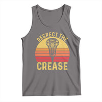 Funny Lacrosse Lax Goalie Goalkeeper Tank Top Respect The Crease