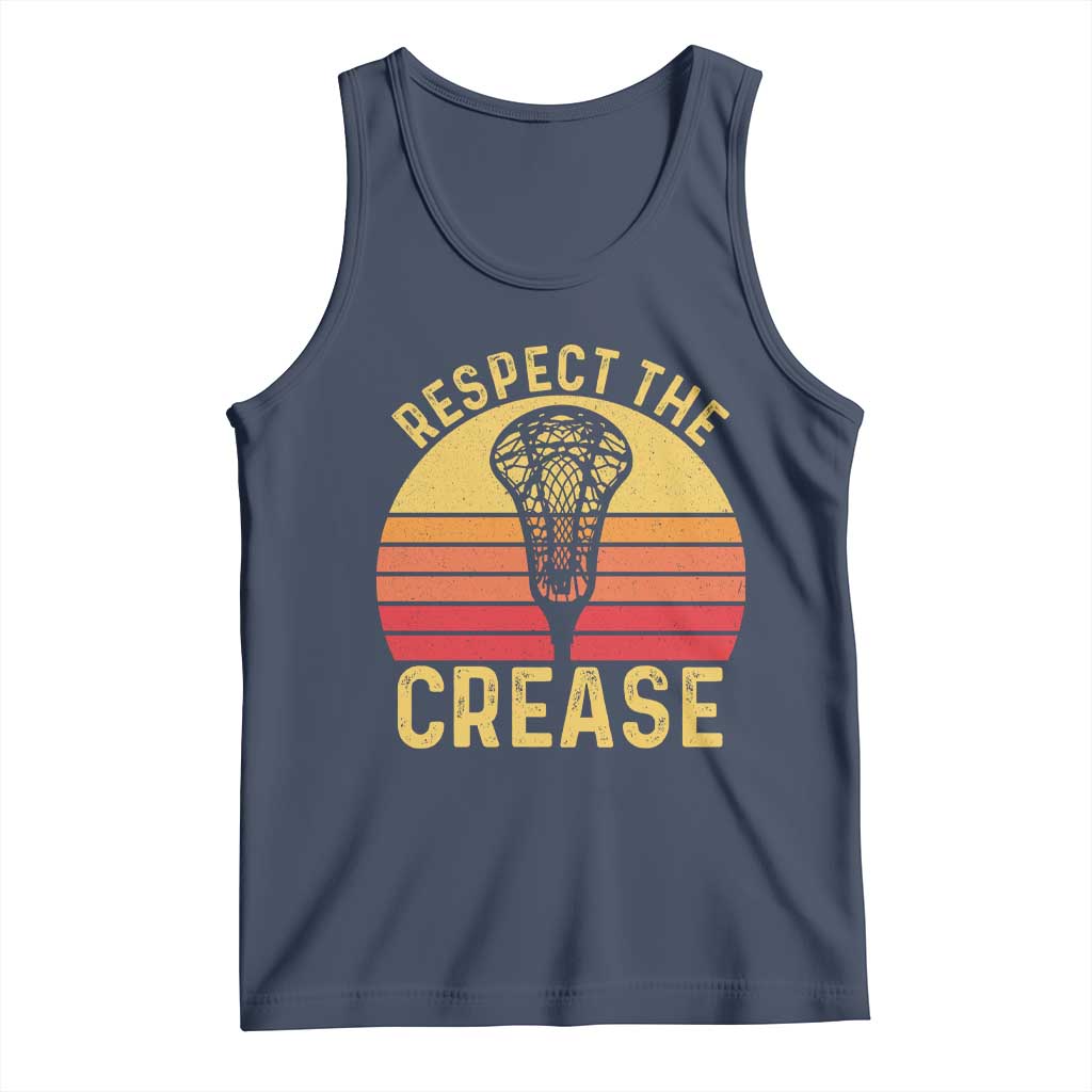 Funny Lacrosse Lax Goalie Goalkeeper Tank Top Respect The Crease