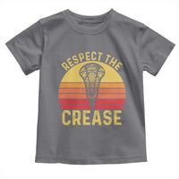 Funny Lacrosse Lax Goalie Goalkeeper Toddler T Shirt Respect The Crease