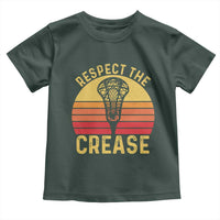 Funny Lacrosse Lax Goalie Goalkeeper Toddler T Shirt Respect The Crease