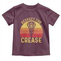 Funny Lacrosse Lax Goalie Goalkeeper Toddler T Shirt Respect The Crease