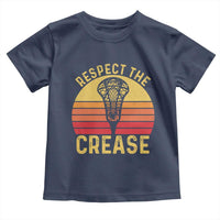 Funny Lacrosse Lax Goalie Goalkeeper Toddler T Shirt Respect The Crease