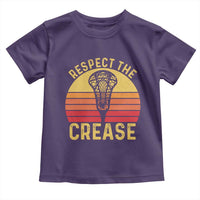 Funny Lacrosse Lax Goalie Goalkeeper Toddler T Shirt Respect The Crease