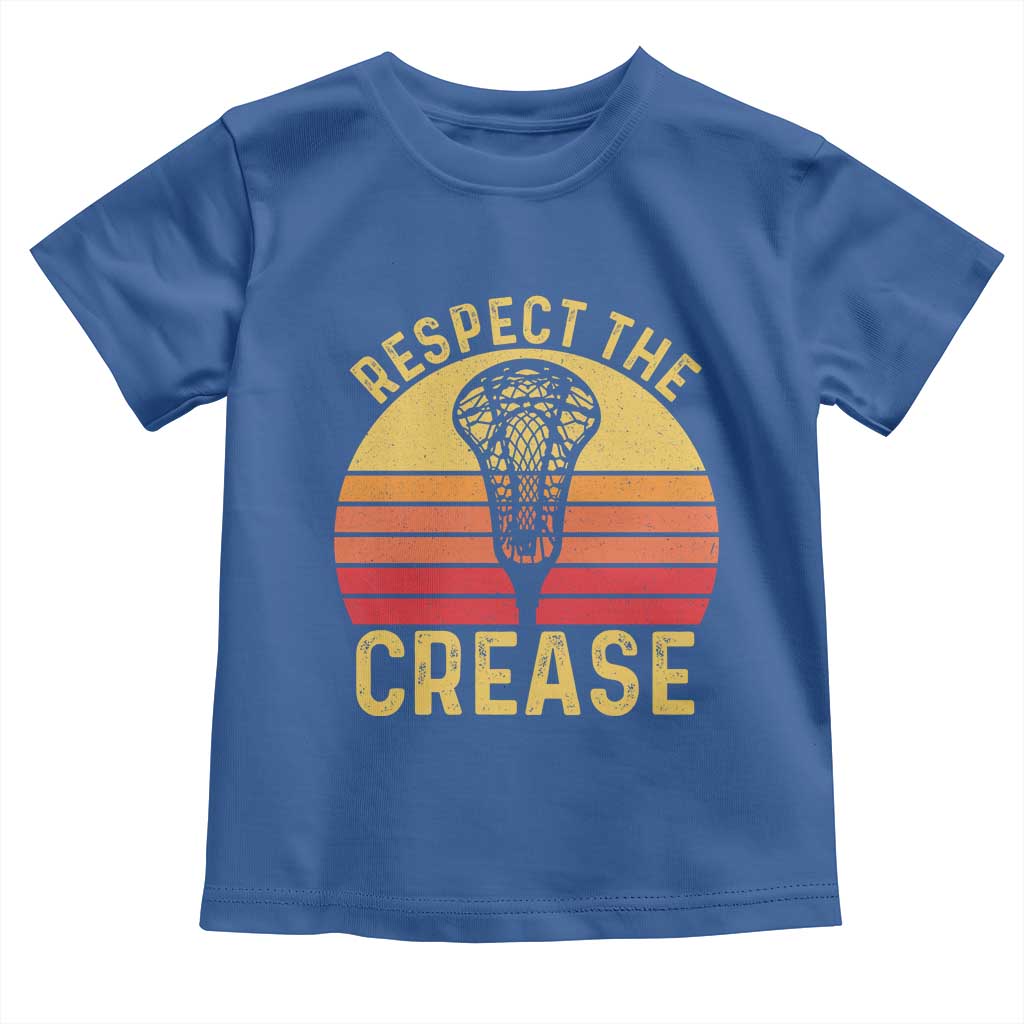 Funny Lacrosse Lax Goalie Goalkeeper Toddler T Shirt Respect The Crease