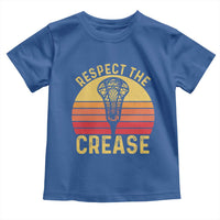 Funny Lacrosse Lax Goalie Goalkeeper Toddler T Shirt Respect The Crease