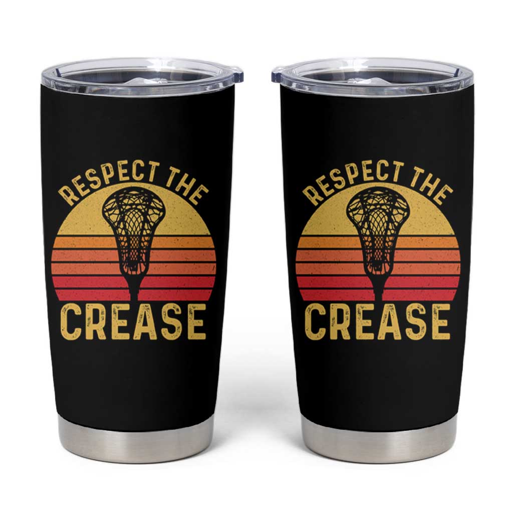 Funny Lacrosse Lax Goalie Goalkeeper Tumbler Cup Respect The Crease