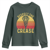 Funny Lacrosse Lax Goalie Goalkeeper Youth Sweatshirt Respect The Crease