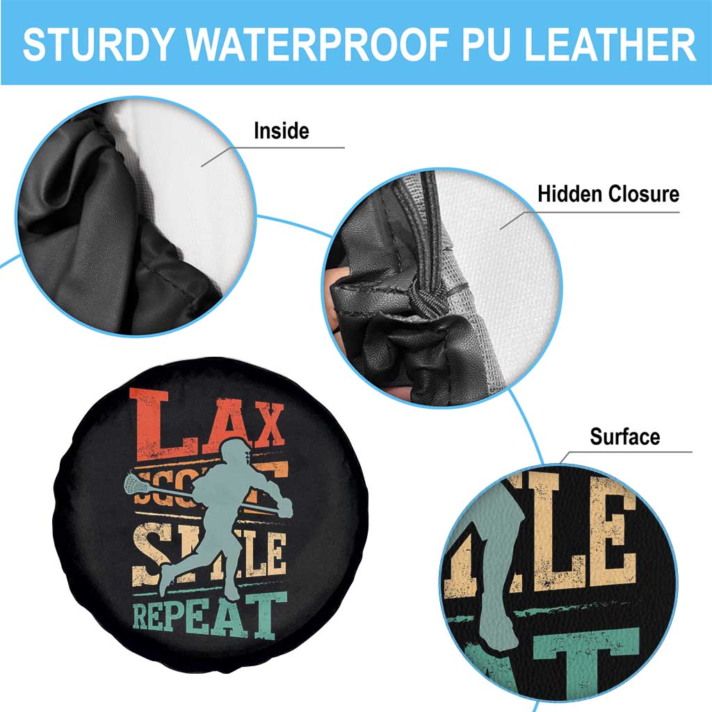 Funny Lax Score Smile Repeat Spare Tire Cover Lax Lacrosse Lover