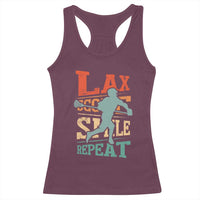 Funny Lax Score Smile Repeat Racerback Tank Top Lax Lacrosse Lover