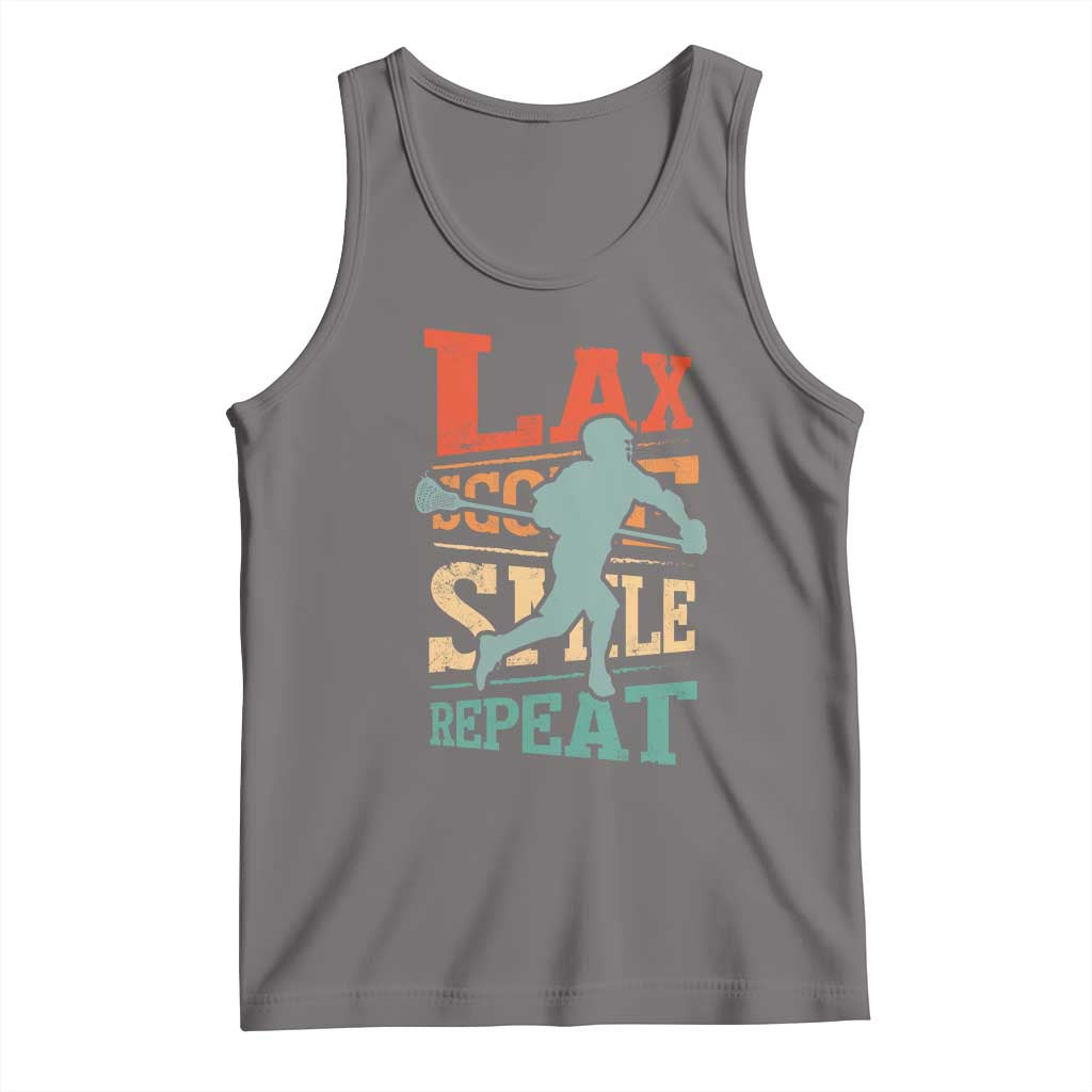 Funny Lax Score Smile Repeat Tank Top Lax Lacrosse Lover