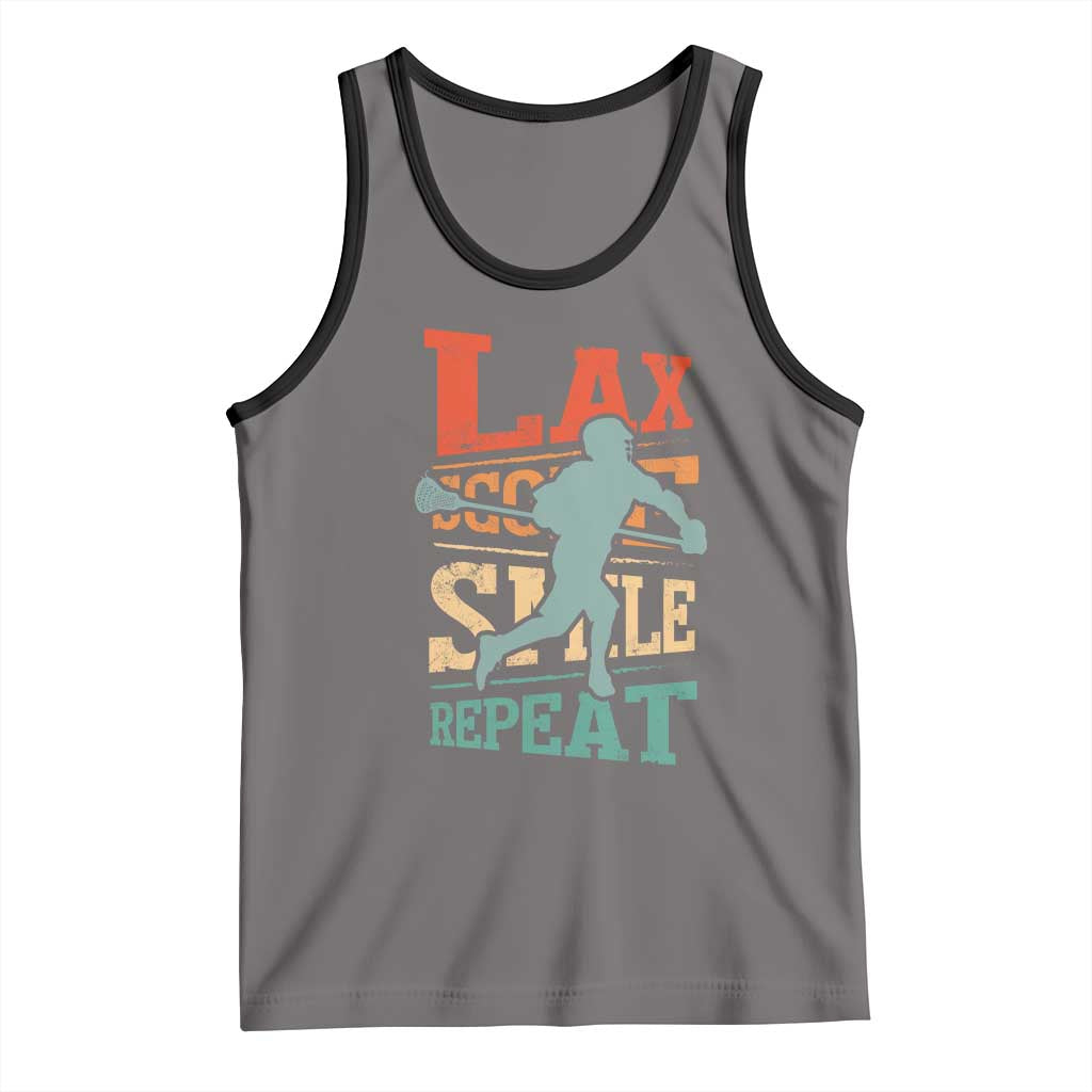Funny Lax Score Smile Repeat Tank Top Lax Lacrosse Lover