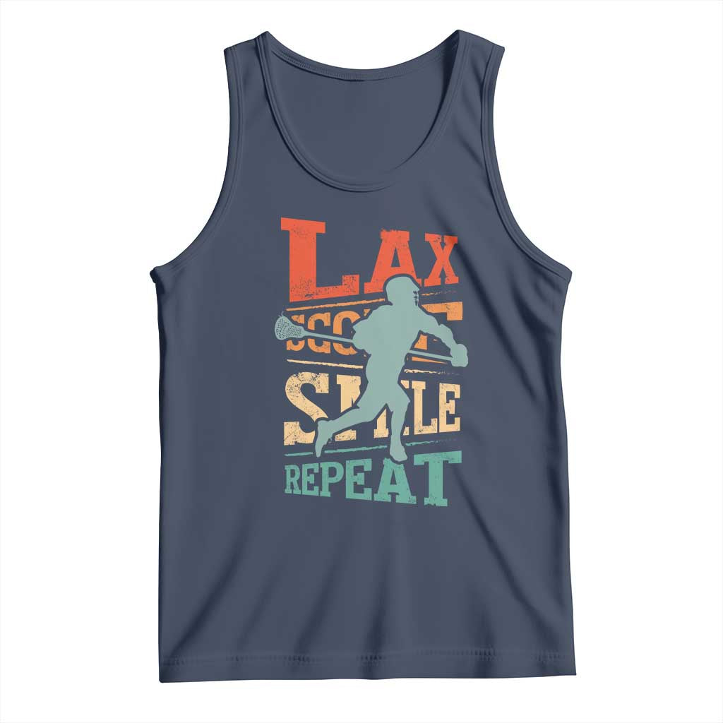 Funny Lax Score Smile Repeat Tank Top Lax Lacrosse Lover