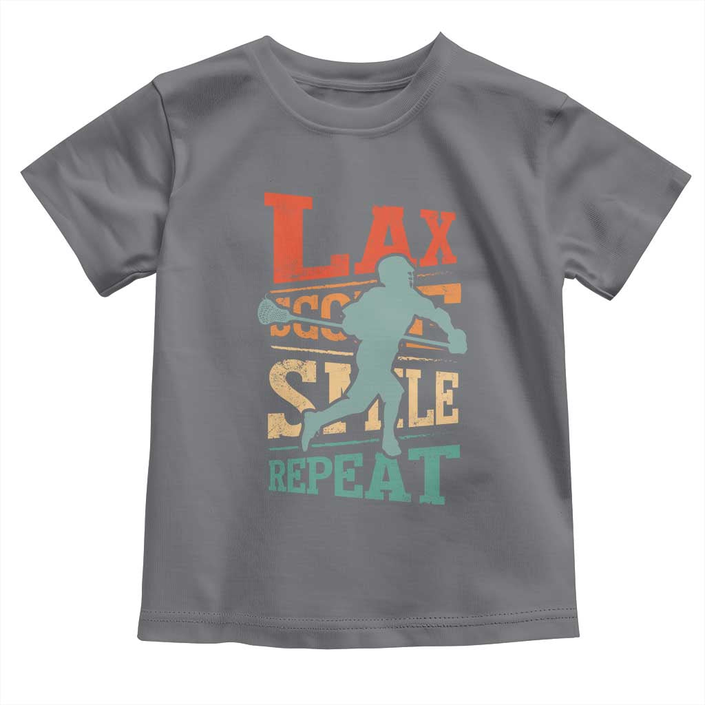 Funny Lax Score Smile Repeat Toddler T Shirt Lax Lacrosse Lover