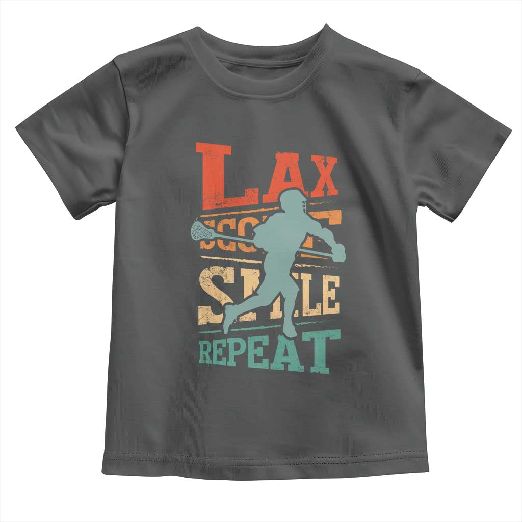 Funny Lax Score Smile Repeat Toddler T Shirt Lax Lacrosse Lover