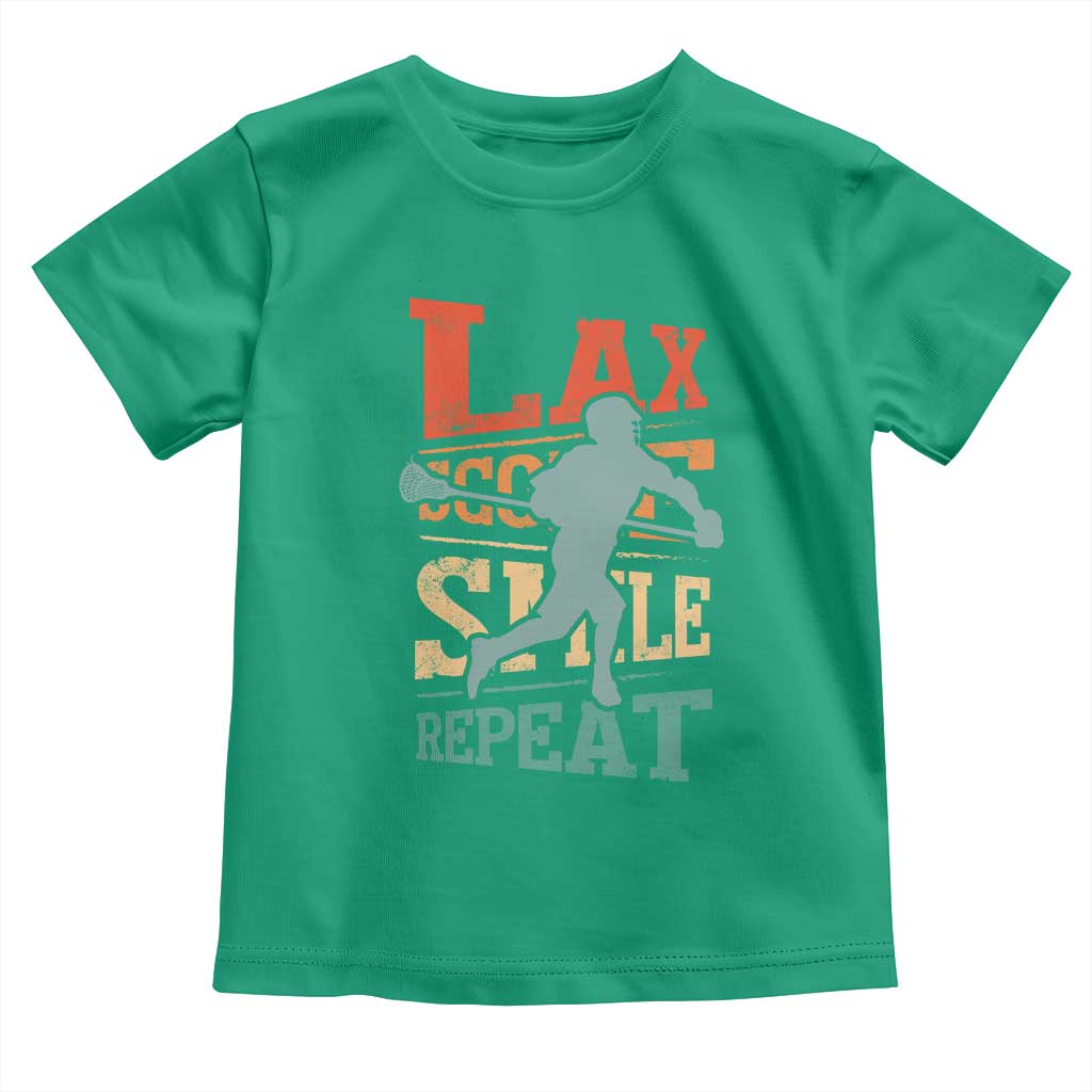 Funny Lax Score Smile Repeat Toddler T Shirt Lax Lacrosse Lover