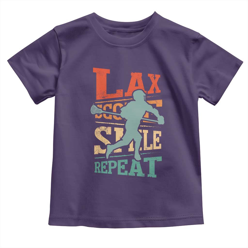 Funny Lax Score Smile Repeat Toddler T Shirt Lax Lacrosse Lover