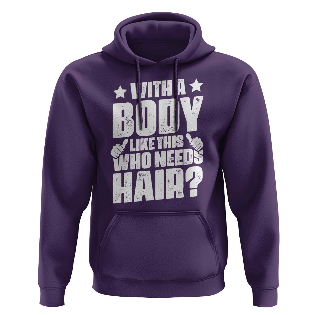 With A Body Like This Who Needs Hair Hoodie Dad Bald Man Father's Day