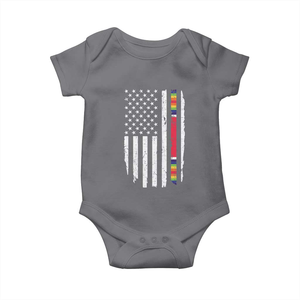 WW2 World War II Vintage American Flag Baby Onesie - Wonder Print Shop