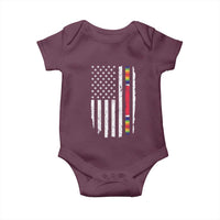 WW2 World War II Vintage American Flag Baby Onesie - Wonder Print Shop