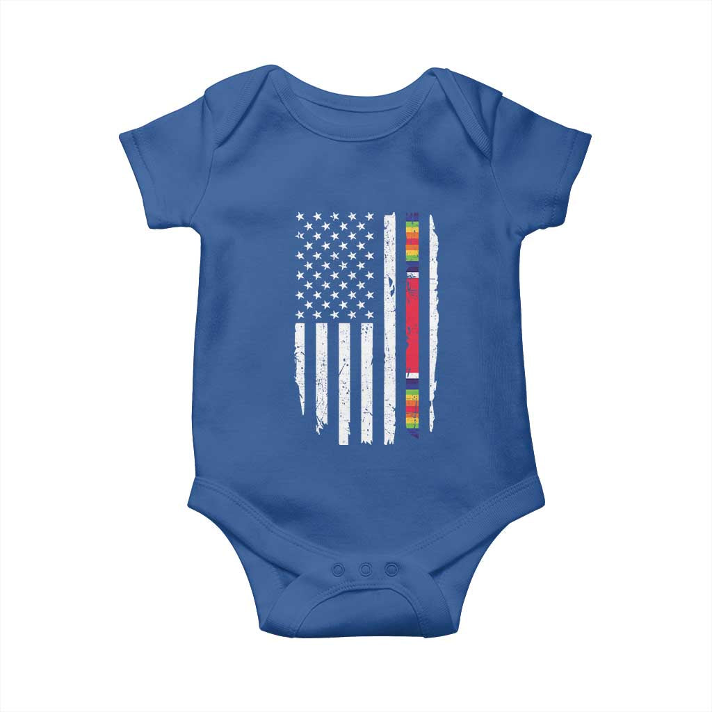 WW2 World War II Vintage American Flag Baby Onesie - Wonder Print Shop