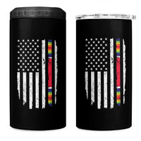 WW2 World War II Vintage American Flag 4 in 1 Can Cooler Tumbler - Wonder Print Shop
