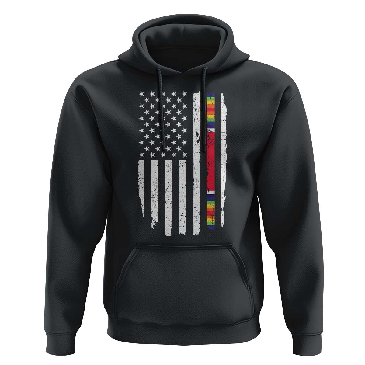 WW2 World War II Vintage American Flag Hoodie - Wonder Print Shop