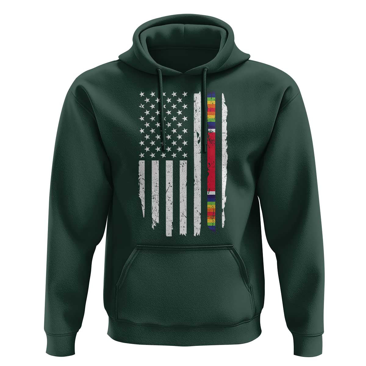 WW2 World War II Vintage American Flag Hoodie - Wonder Print Shop