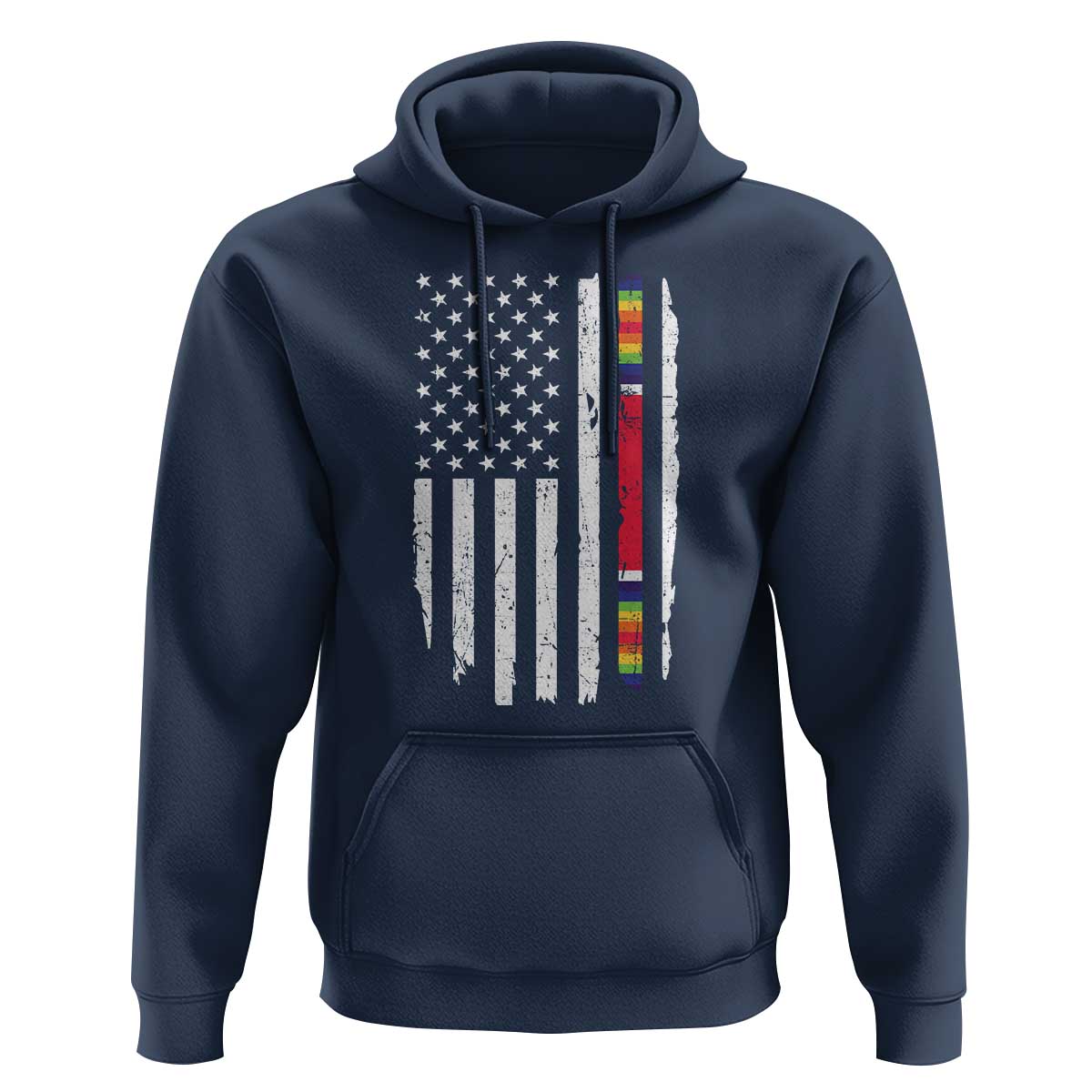 WW2 World War II Vintage American Flag Hoodie - Wonder Print Shop
