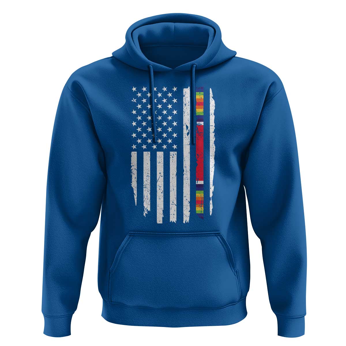 WW2 World War II Vintage American Flag Hoodie - Wonder Print Shop