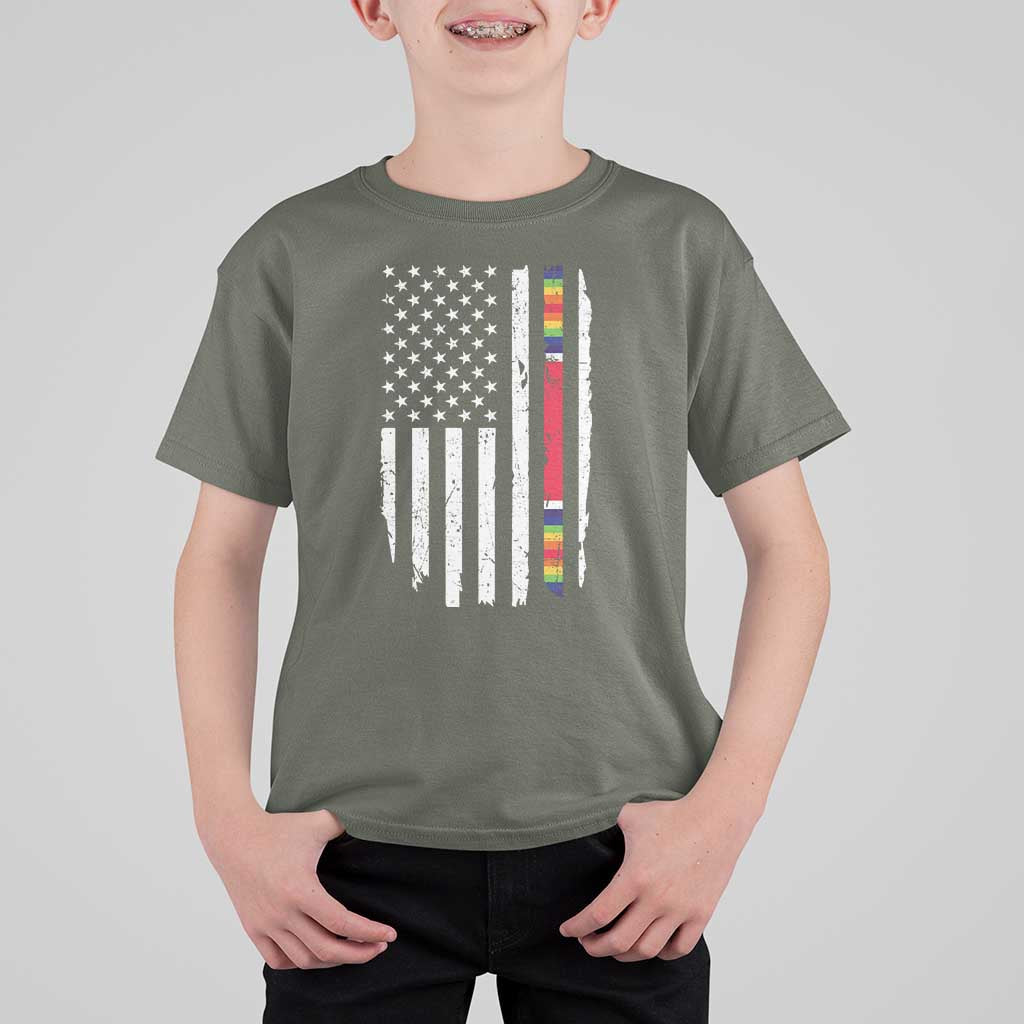 WW2 World War II Vintage American Flag T Shirt For Kid - Wonder Print Shop