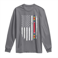 WW2 World War II Vintage American Flag Long Sleeve Shirt - Wonder Print Shop