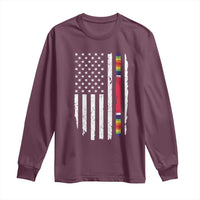 WW2 World War II Vintage American Flag Long Sleeve Shirt - Wonder Print Shop