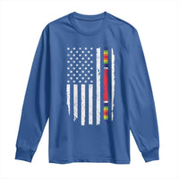 WW2 World War II Vintage American Flag Long Sleeve Shirt - Wonder Print Shop