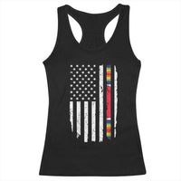 WW2 World War II Vintage American Flag Racerback Tank Top - Wonder Print Shop