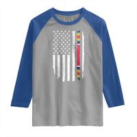 WW2 World War II Vintage American Flag Raglan Shirt - Wonder Print Shop