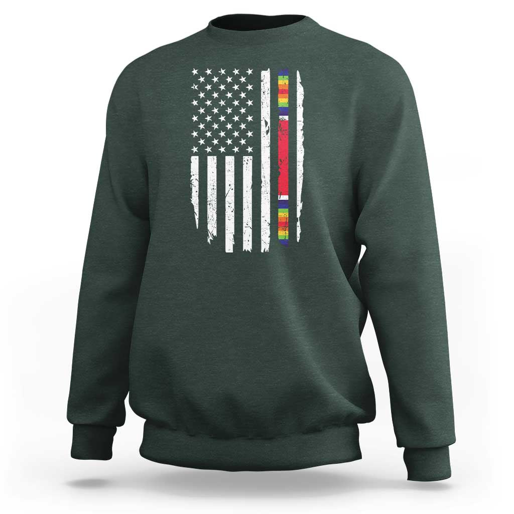 WW2 World War II Vintage American Flag Sweatshirt - Wonder Print Shop