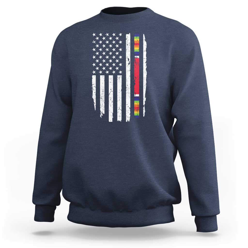 WW2 World War II Vintage American Flag Sweatshirt - Wonder Print Shop