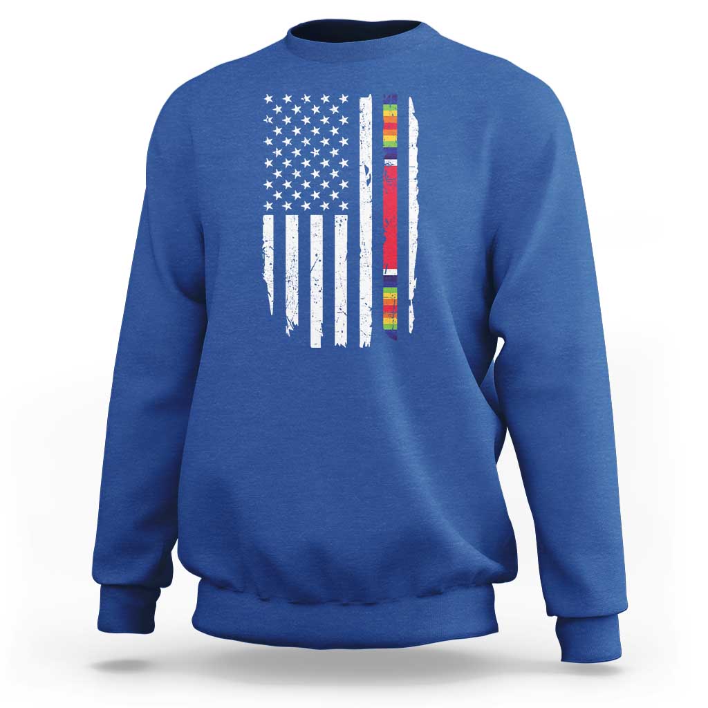 WW2 World War II Vintage American Flag Sweatshirt - Wonder Print Shop