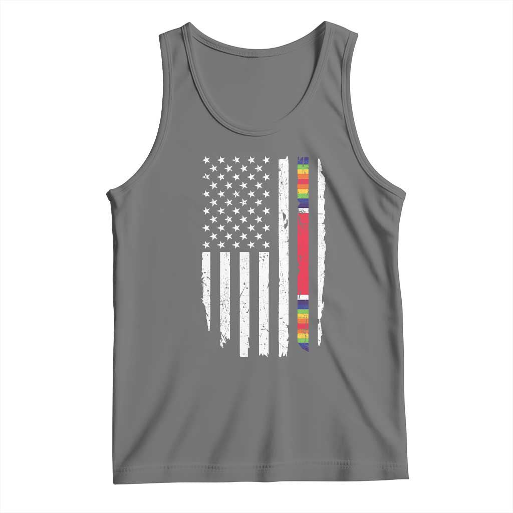 WW2 World War II Vintage American Flag Tank Top - Wonder Print Shop