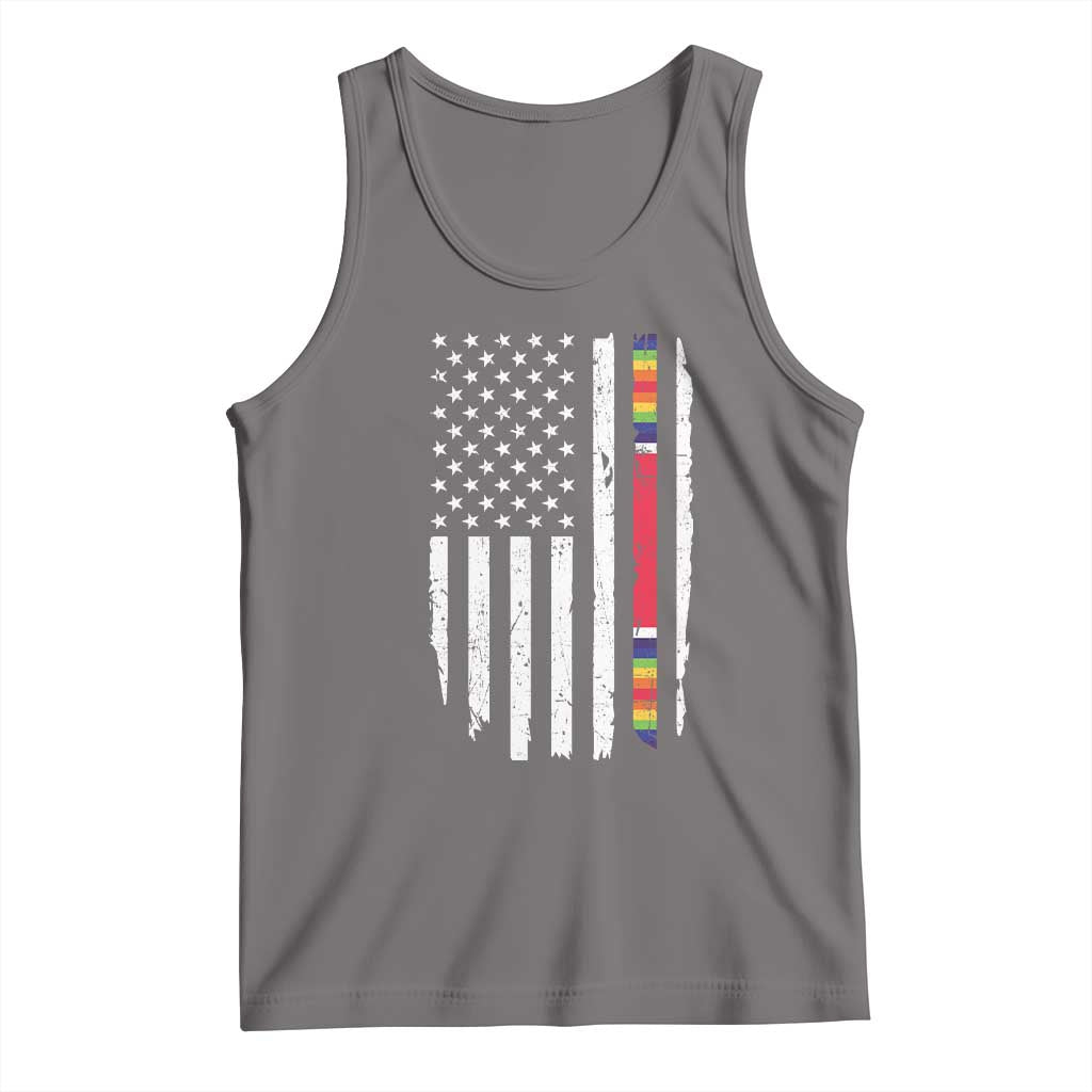 WW2 World War II Vintage American Flag Tank Top - Wonder Print Shop