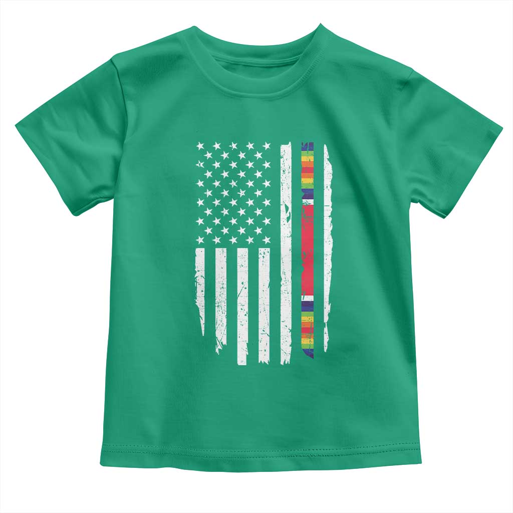 WW2 World War II Vintage American Flag Toddler T Shirt - Wonder Print Shop