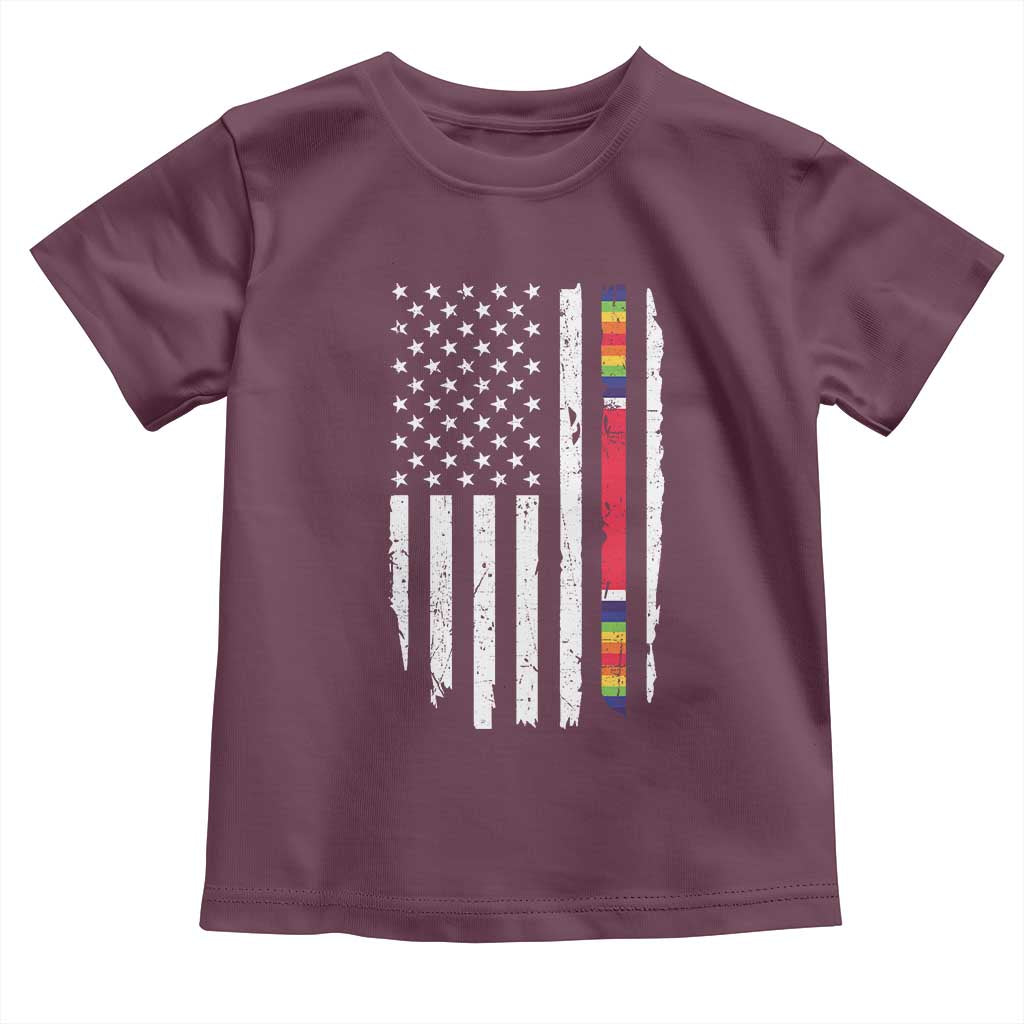 WW2 World War II Vintage American Flag Toddler T Shirt - Wonder Print Shop