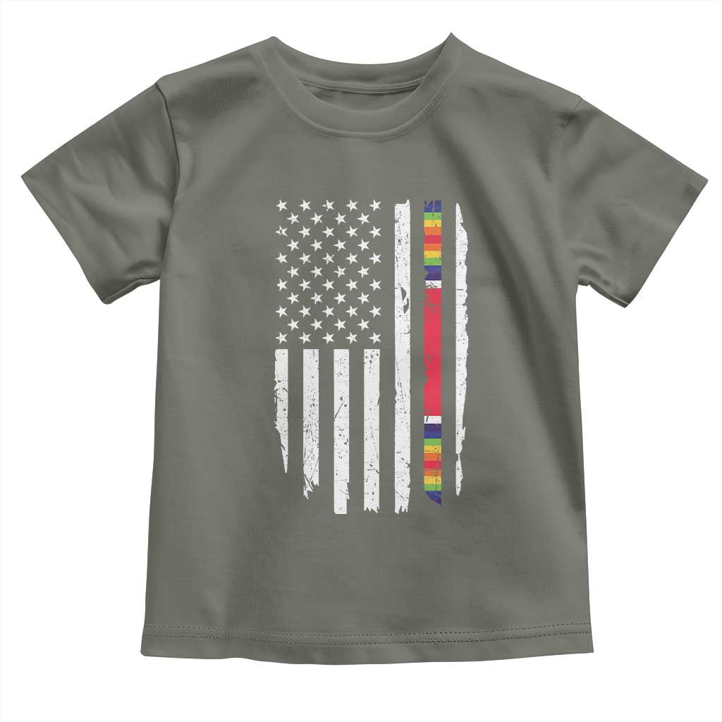 WW2 World War II Vintage American Flag Toddler T Shirt - Wonder Print Shop