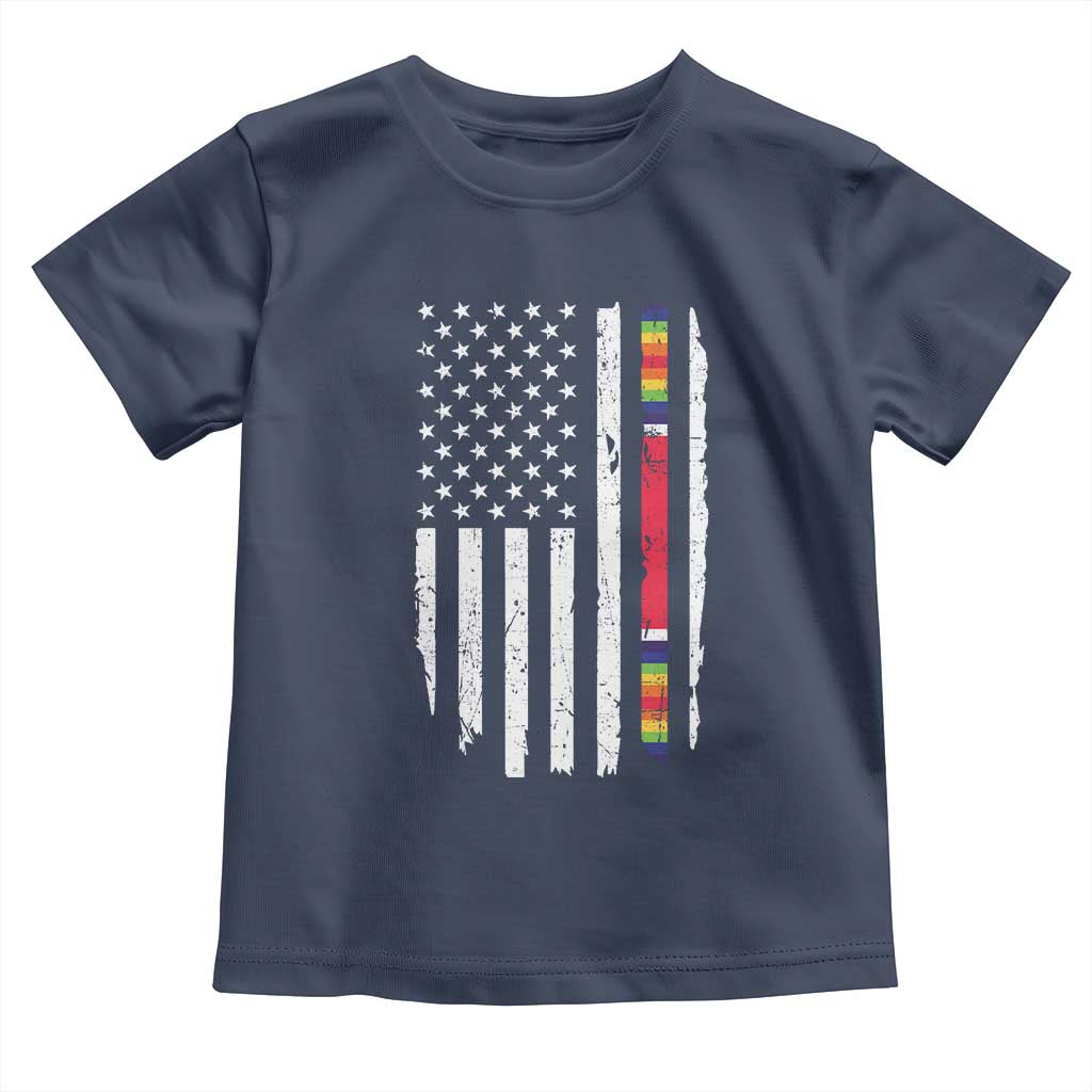 WW2 World War II Vintage American Flag Toddler T Shirt - Wonder Print Shop