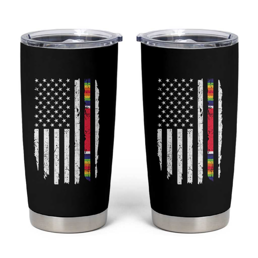 WW2 World War II Vintage American Flag Tumbler Cup - Wonder Print Shop