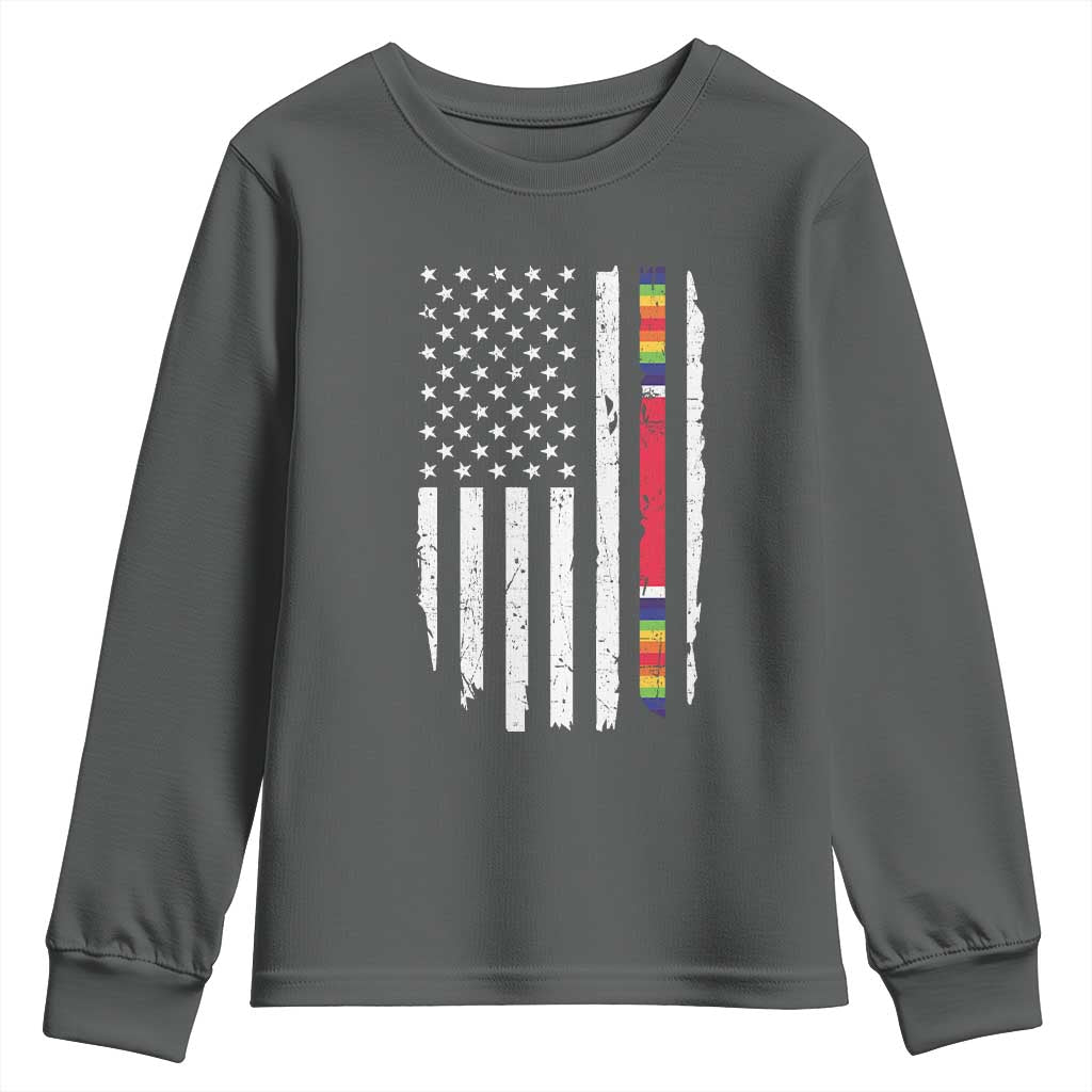 WW2 World War II Vintage American Flag Youth Sweatshirt - Wonder Print Shop